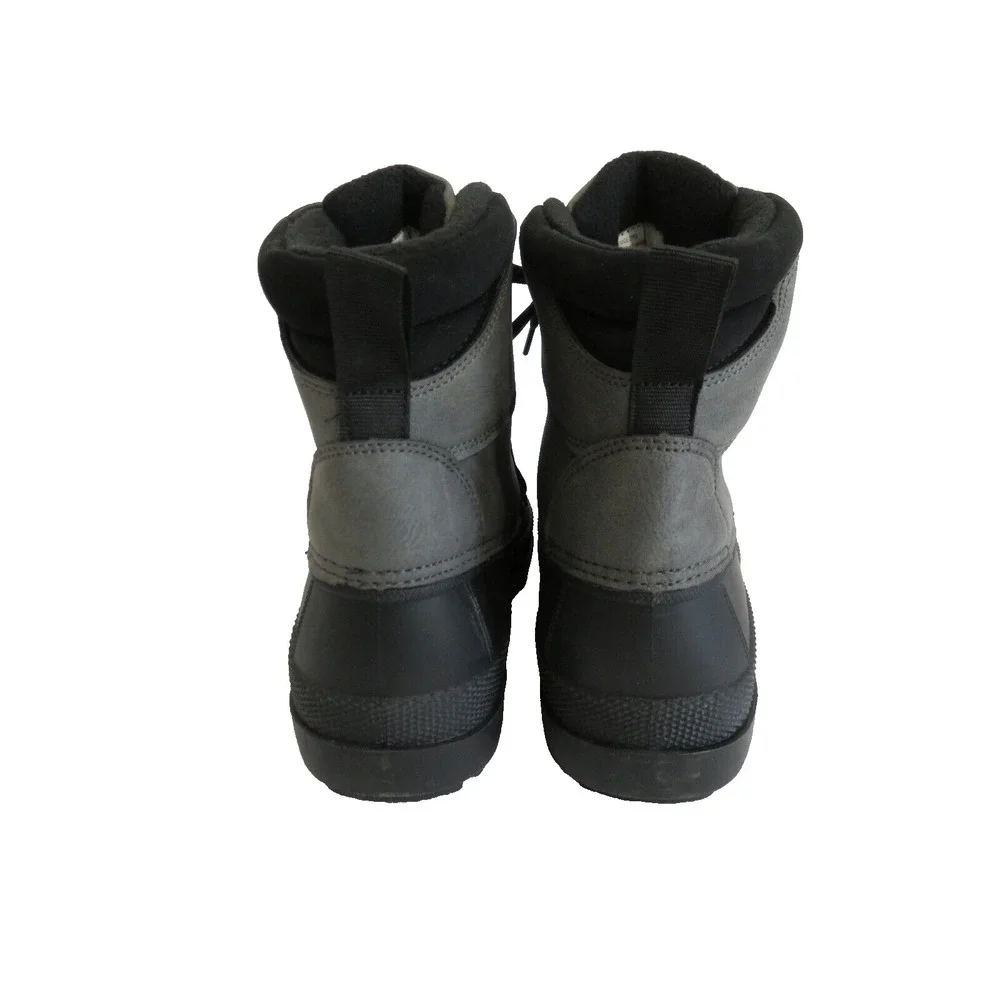 DENALI Winter Duck Boots‎ Expedition Black Rubber & Gray Leather Men's 8 EU 40.5
